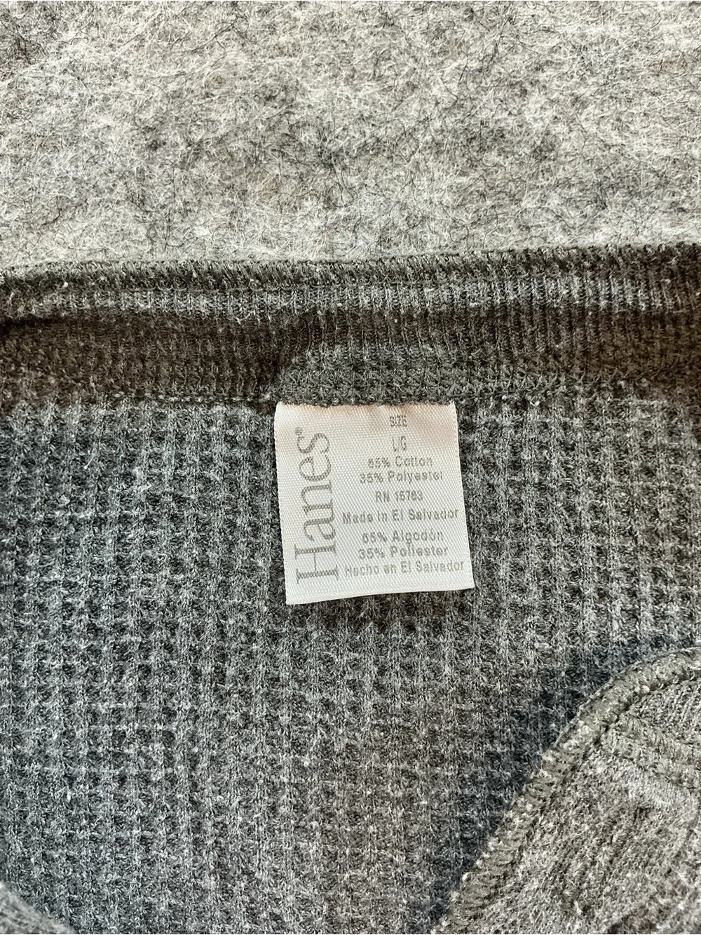 Hanes waffle knit